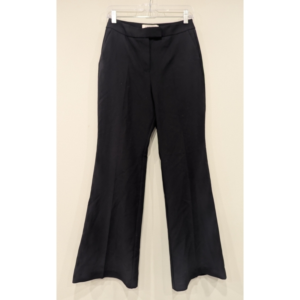 Anthropologie Exquise High Rise Sleek Trouser Pants In Black Size Small